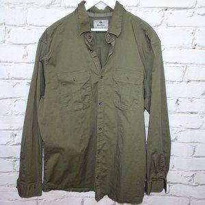 Windriver Olive Green Modern Fit Button Shirt